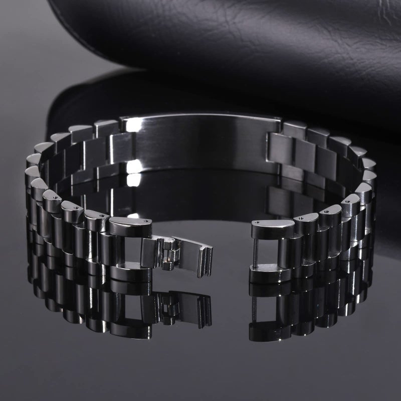 MEALGUET To My Son Bracelet,Stainless Steel To My Son Love Mom Courage Inpsirational Wristband Bracelets, Mother to son gift, Birthday Gifts, Christmas Gift - Image 5